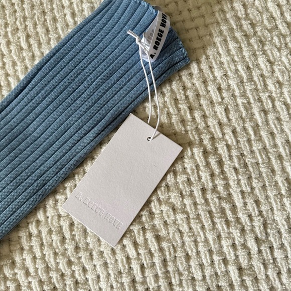 A. Roege Hove - Blue Structured Rib Knit Top - M/L - NWT - Picture 3 of 8